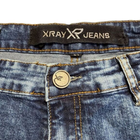 XRAY JEANS Men’s Bermuda Shorts Blue Acid Denim Spandex Stretch Textured Sz 34 - Picture 3 of 10